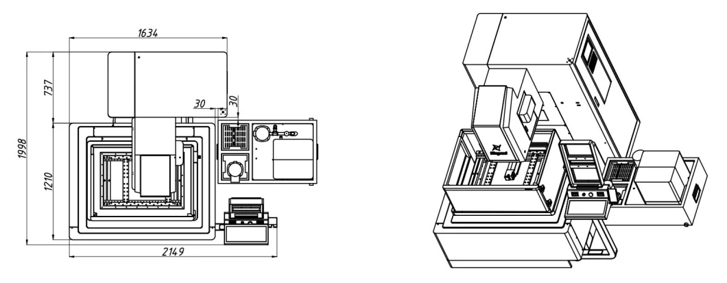 High Cutting Speed Wire Cut EDM, Max Speed More 300mm2/Min