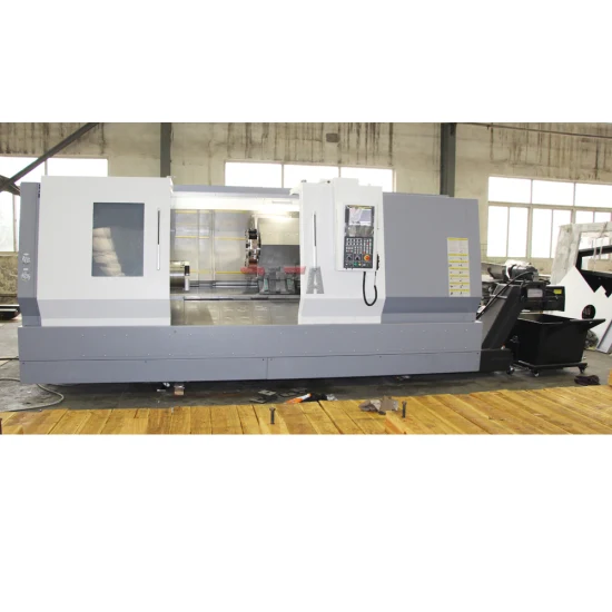 大型、堅牢、高精度、経済的な横型 CNC タレット旋盤自動 GSK Siemens Fanuc コントローラ、金属傾斜ベッド付き